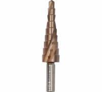 Сверло ступенчатое 4-32мм по металлу 15ступ P6M5 Hilberg