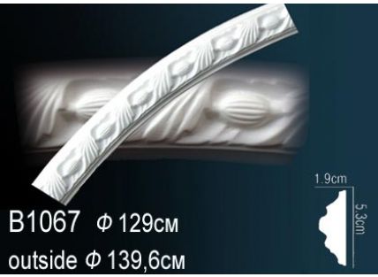 ПУ Перфект Молдинг круговой 19х53 Орнамент В1067---