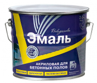 Эмаль для бетонных полов акриловая  3,5кг желтая Радуга(3)