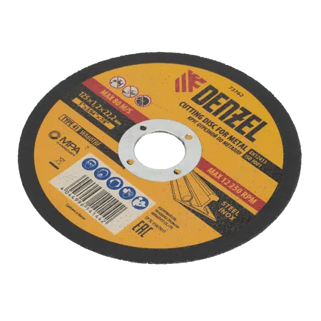 Круг отрезной 125х1,2х22,2мм металл Denzel