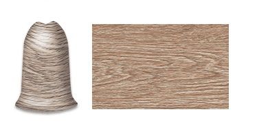 Плинтус Идеал 3Д 55 Классик 205 угол наружний дуб капучино