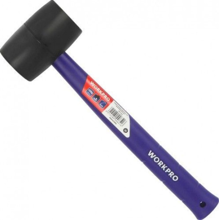 Киянка резиновая  450г пластиковая  ручка черная Workpro