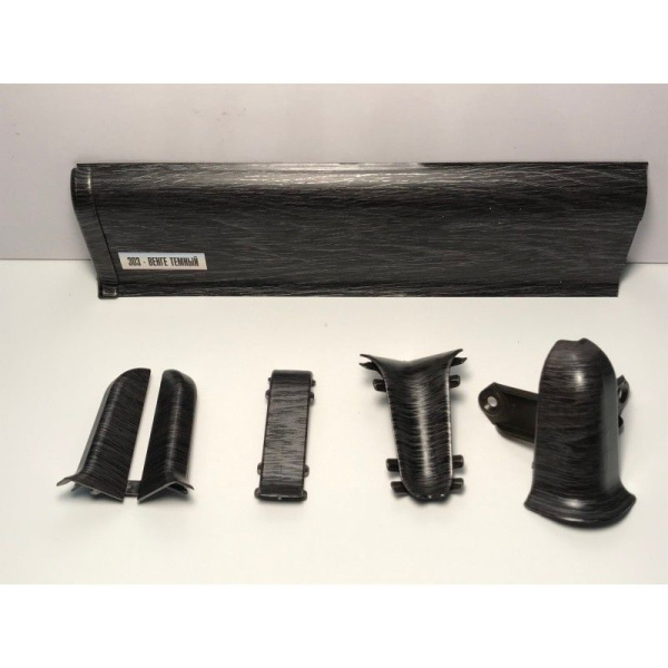 Плинтус Deconika 85 303 угол наружний венге темный