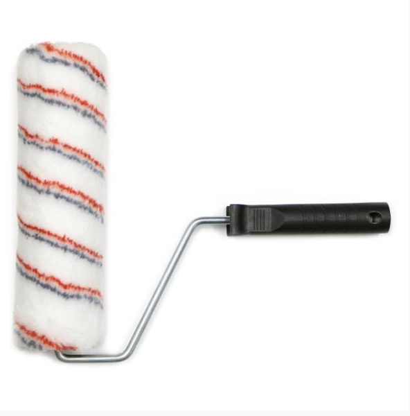 Валик в/д 180х40х18х6мм полиэстер красно-серая полоса Color Expert