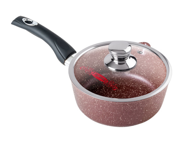 Ковш 2л  с пласт ручкой с крышкой шоколад Горница(30)