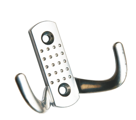 Крючок металл 2 рожковый №10 хром Металлист