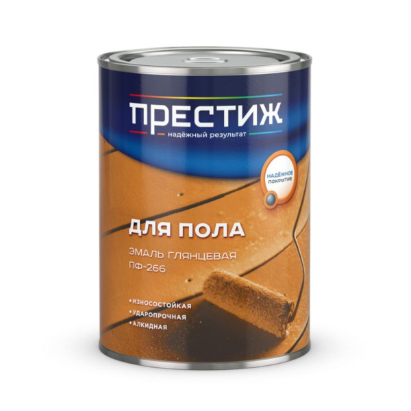 Эмаль для пола ПФ-266 желто-коричневая  1,9кг Престиж 
